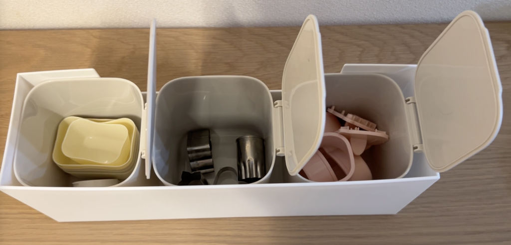 1dpダストボックスのシンデレラフィット収納の実用例