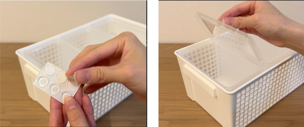 クッションゴムをつける