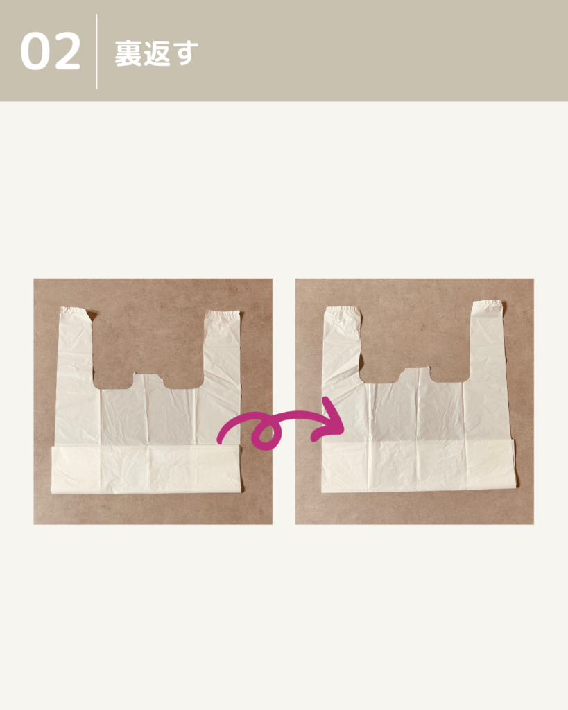 2. 裏返す