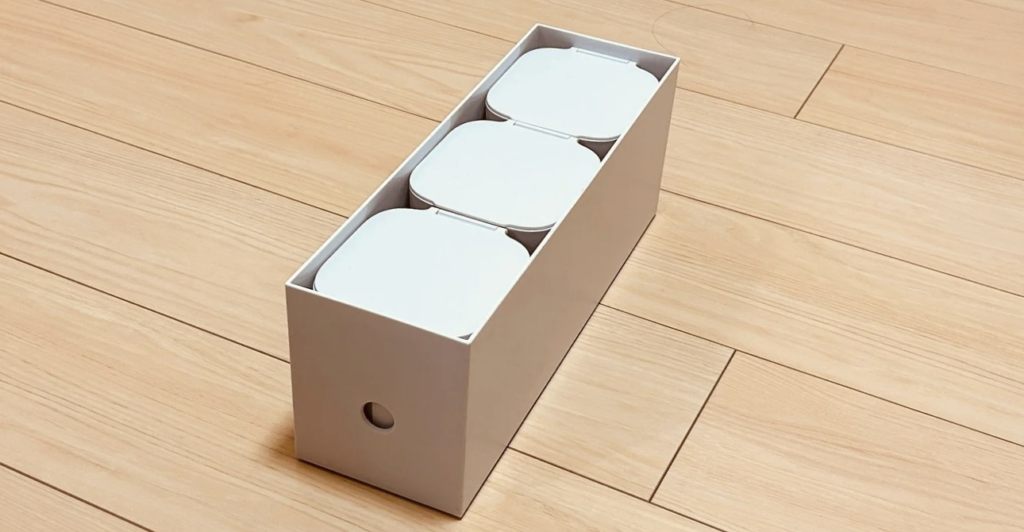 1dpダストボックスが3個フィット