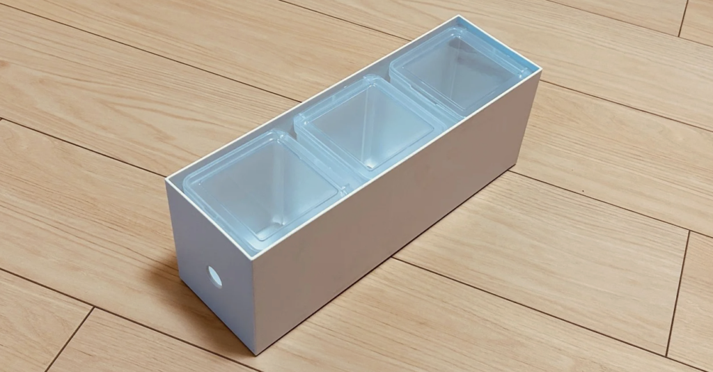 中が見えるボックス3個がフィット